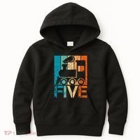 5th Train Birthday 5 Year Old 5yr Boys Girls Birthday Train Kids Hoodie thumb 0