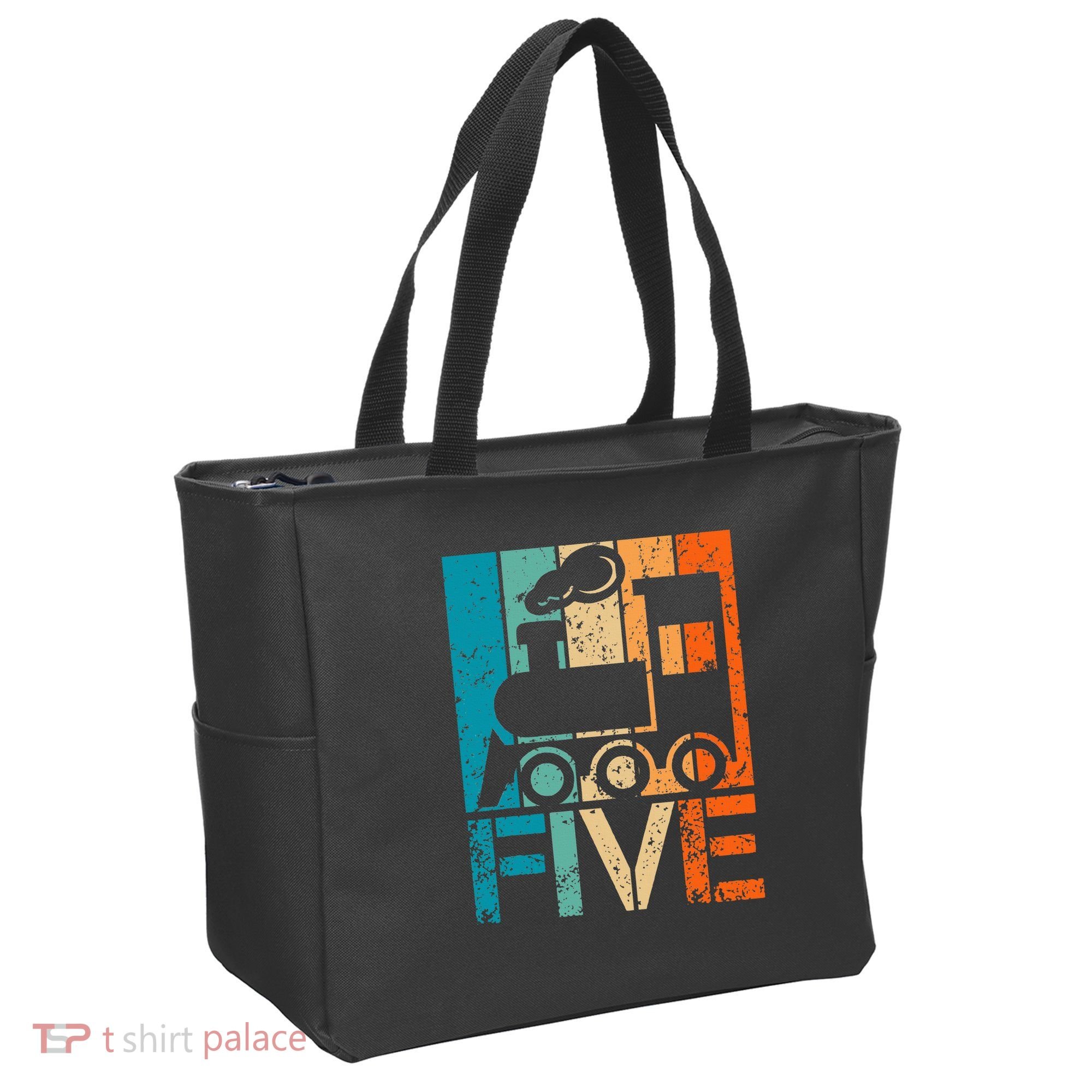 5th Train Birthday 5 Year Old 5yr Boys Girls Birthday Train Tote Bag