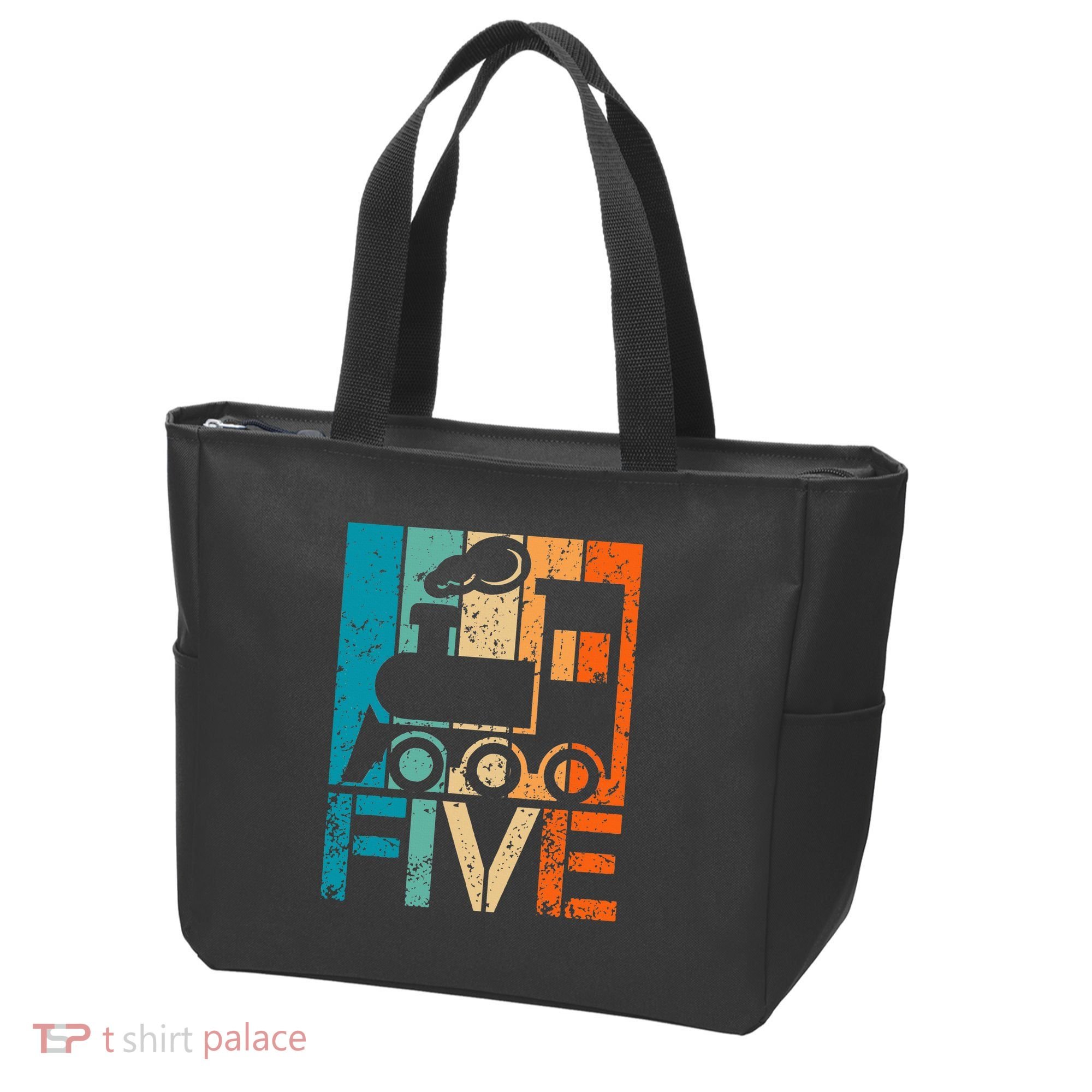 5th Train Birthday 5 Year Old 5yr Boys Girls Birthday Train Tote Bag