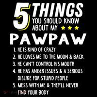 5 Things Grandpa Pawpaw Coffee Mug thumb 5