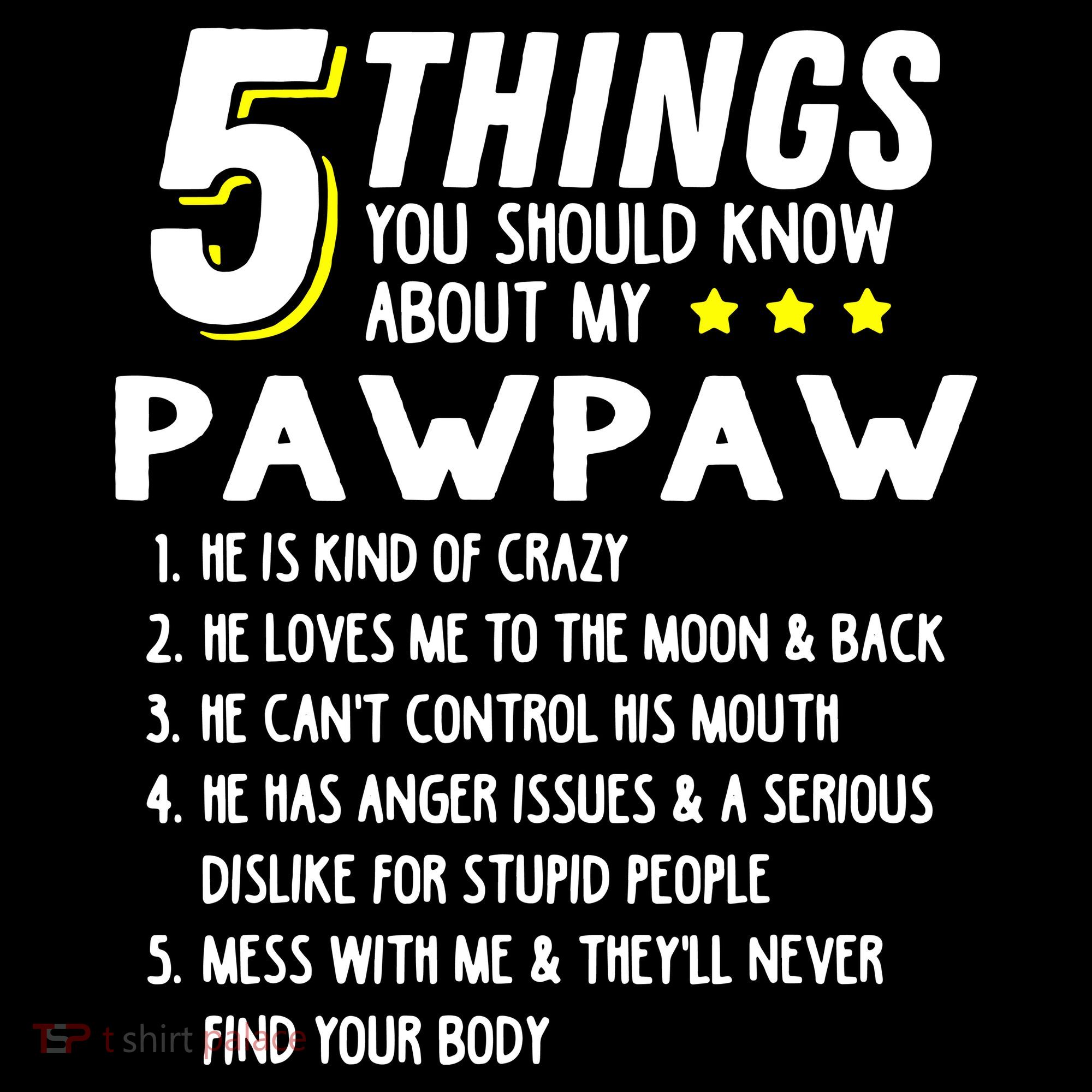 5 Things Grandpa Pawpaw Women's Hoodie