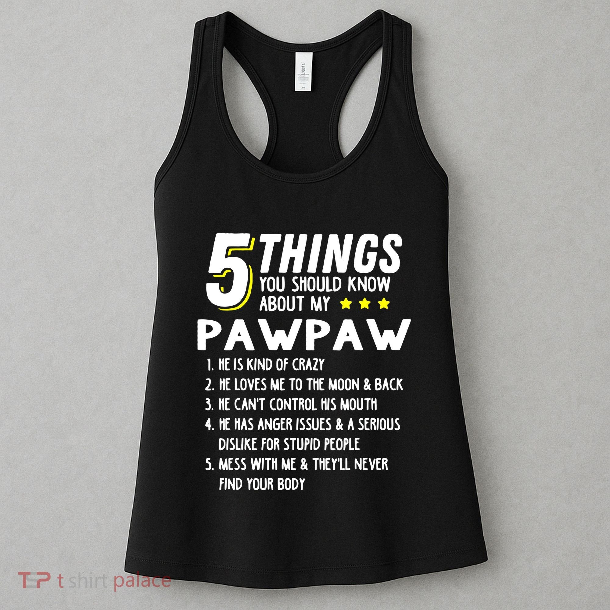 5 Things Grandpa Pawpaw Women's Tank Top
