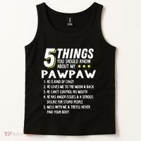 5 Things Grandpa Pawpaw Tank Top thumb 2