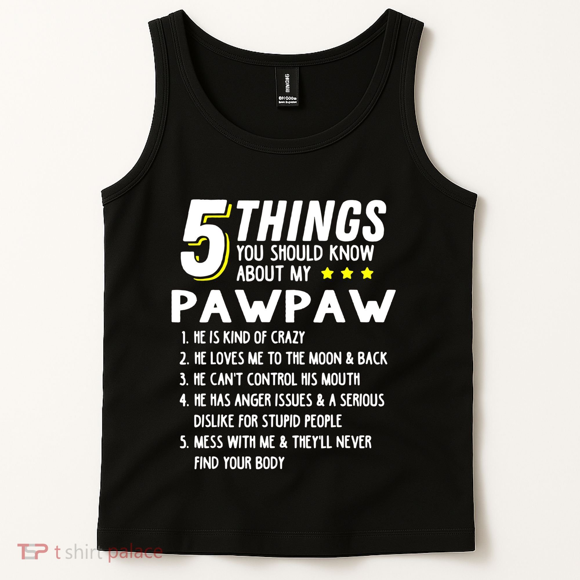 5 Things Grandpa Pawpaw Tank Top