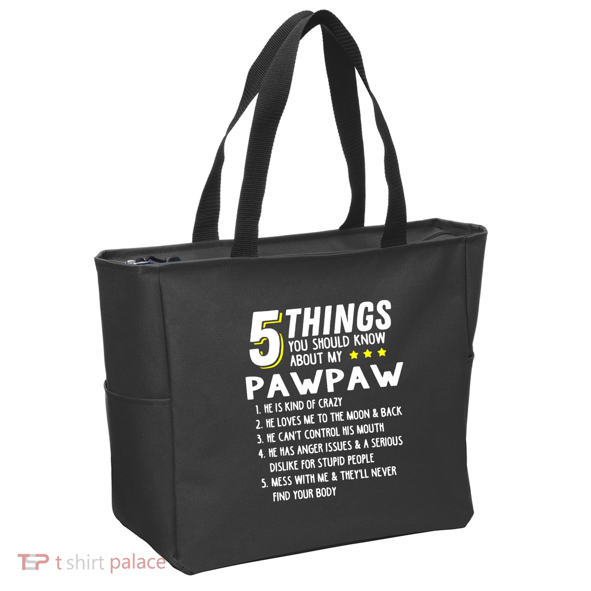 5 Things Grandpa Pawpaw Tote Bag