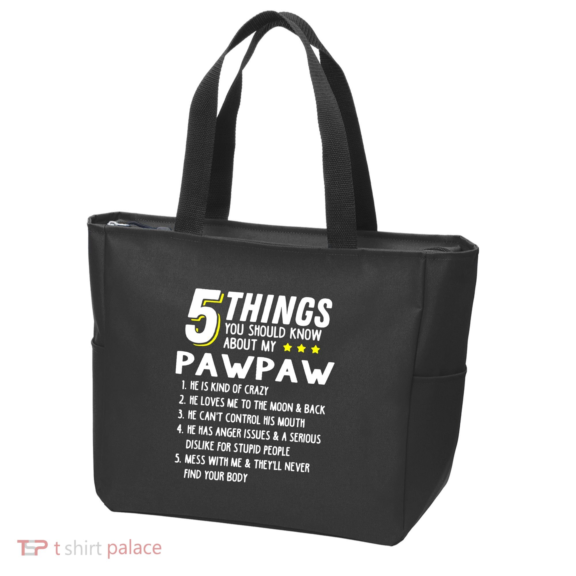 5 Things Grandpa Pawpaw Tote Bag