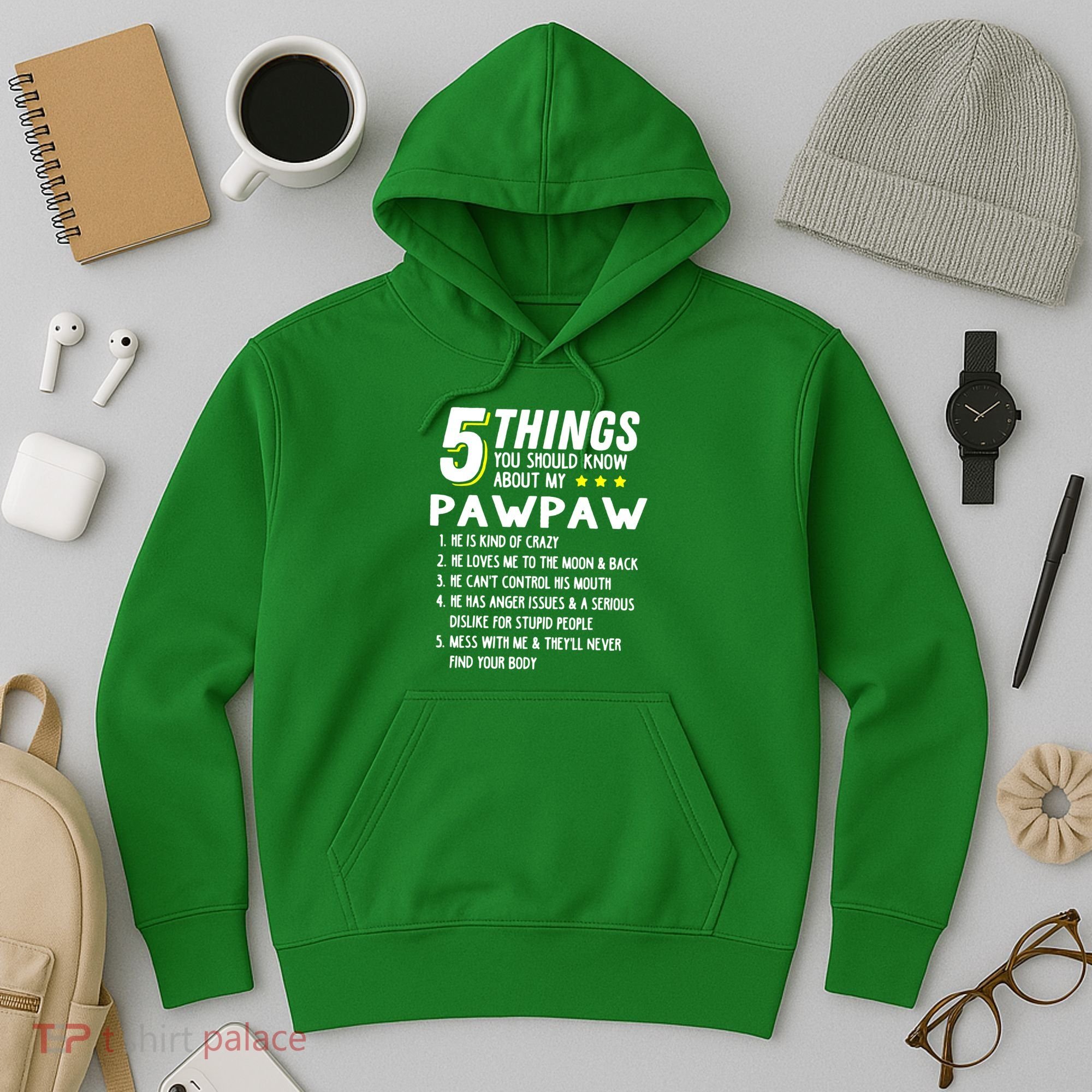 5 Things Grandpa Pawpaw Hoodie