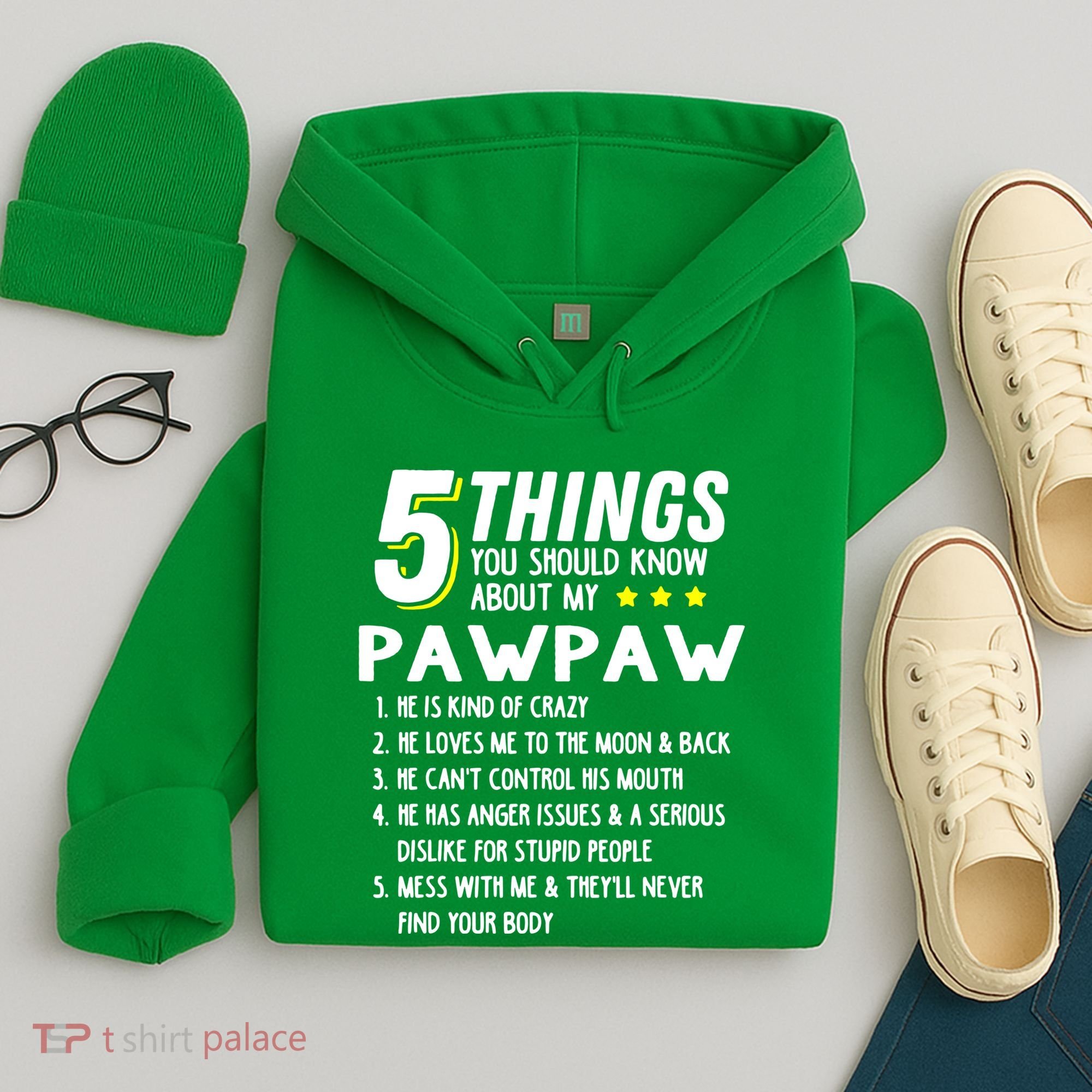 5 Things Grandpa Pawpaw Hoodie