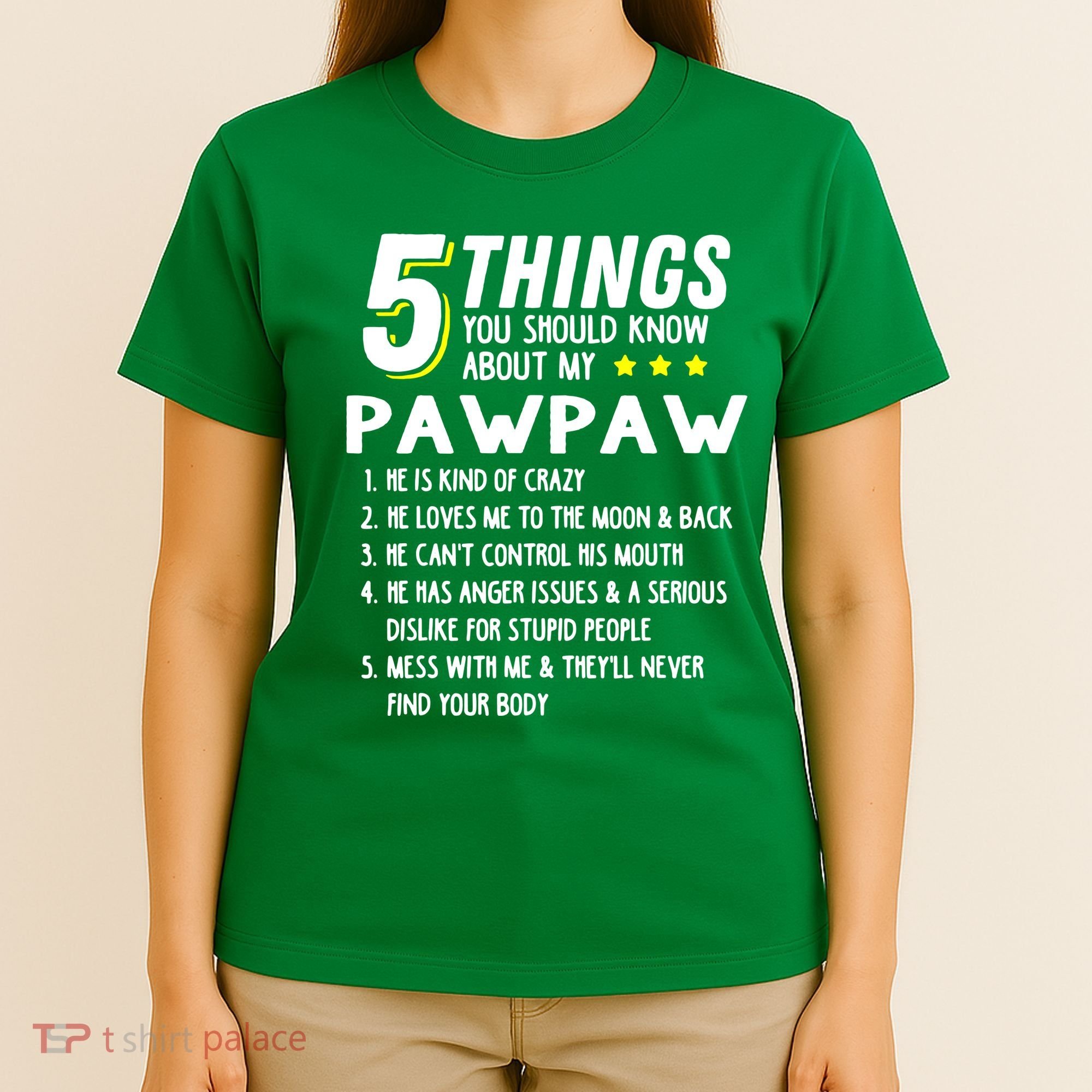 5 Things Grandpa Pawpaw T-Shirt
