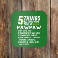 5 Things Grandpa Pawpaw Coaster thumb 0