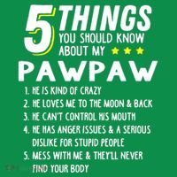 5 Things Grandpa Pawpaw Coaster thumb 2