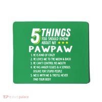 5 Things Grandpa Pawpaw Mousepad thumb 0