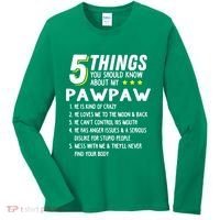 5 Things Grandpa Pawpaw Women's Long Sleeve Shirt thumb 0