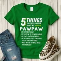 5 Things Grandpa Pawpaw Women's T-Shirt thumb 3