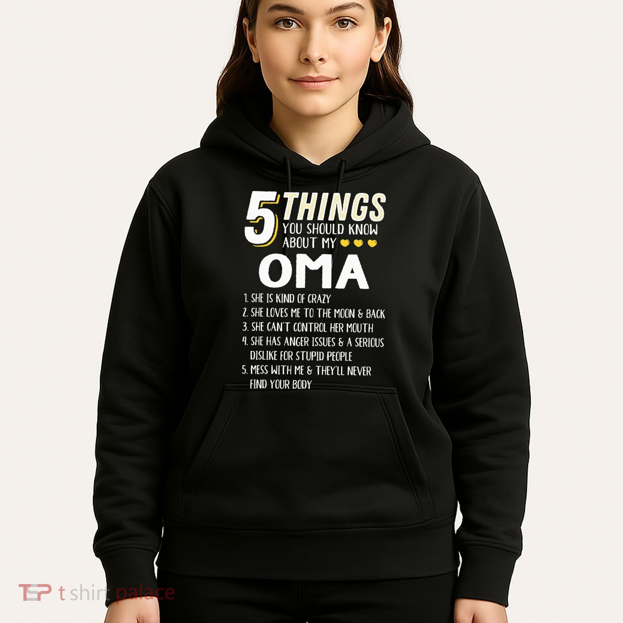 5 Things Grandma Oma Gift Idea Hoodie
