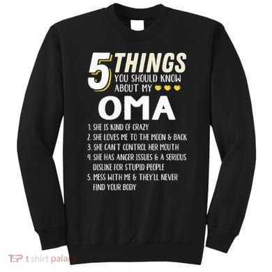 5 Things Grandma Oma Gift Idea Sweatshirt