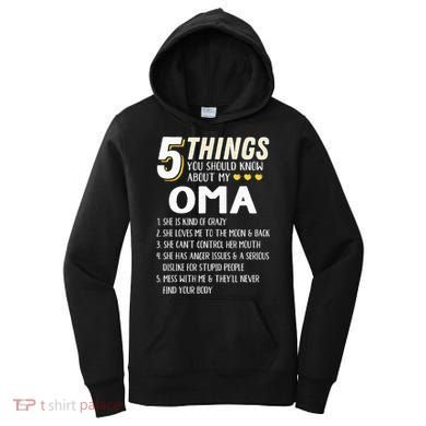 5 Things Grandma Oma Gift Idea Women's Hoodie