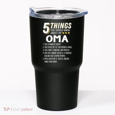 5 Things Grandma Oma Gift Idea Tumbler