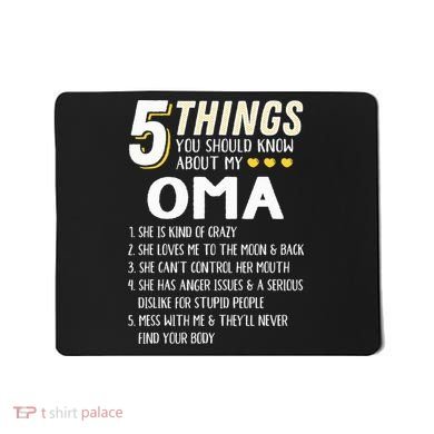 5 Things Grandma Oma Gift Idea Mousepad