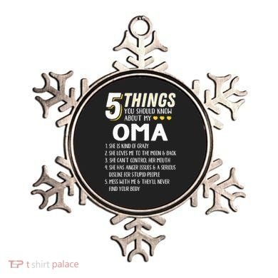 5 Things Grandma Oma Gift Idea Ornament