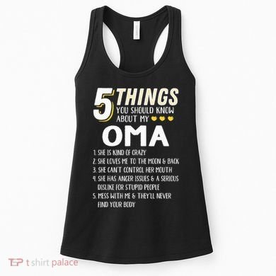 5 Things Grandma Oma Gift Idea Women's Tank Top