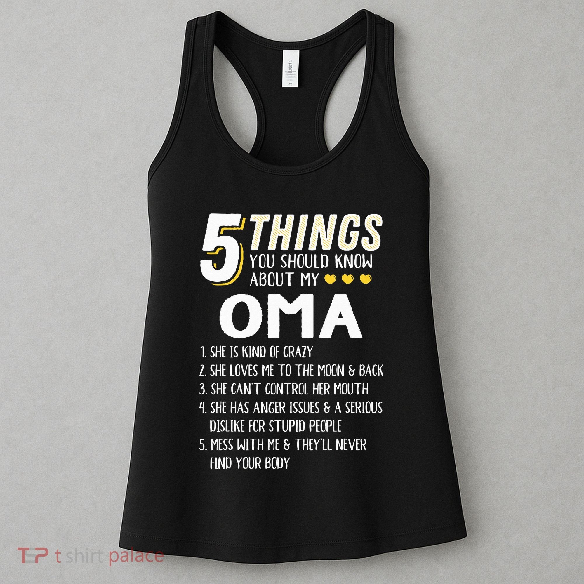 5 Things Grandma Oma Gift Idea Women's Tank Top