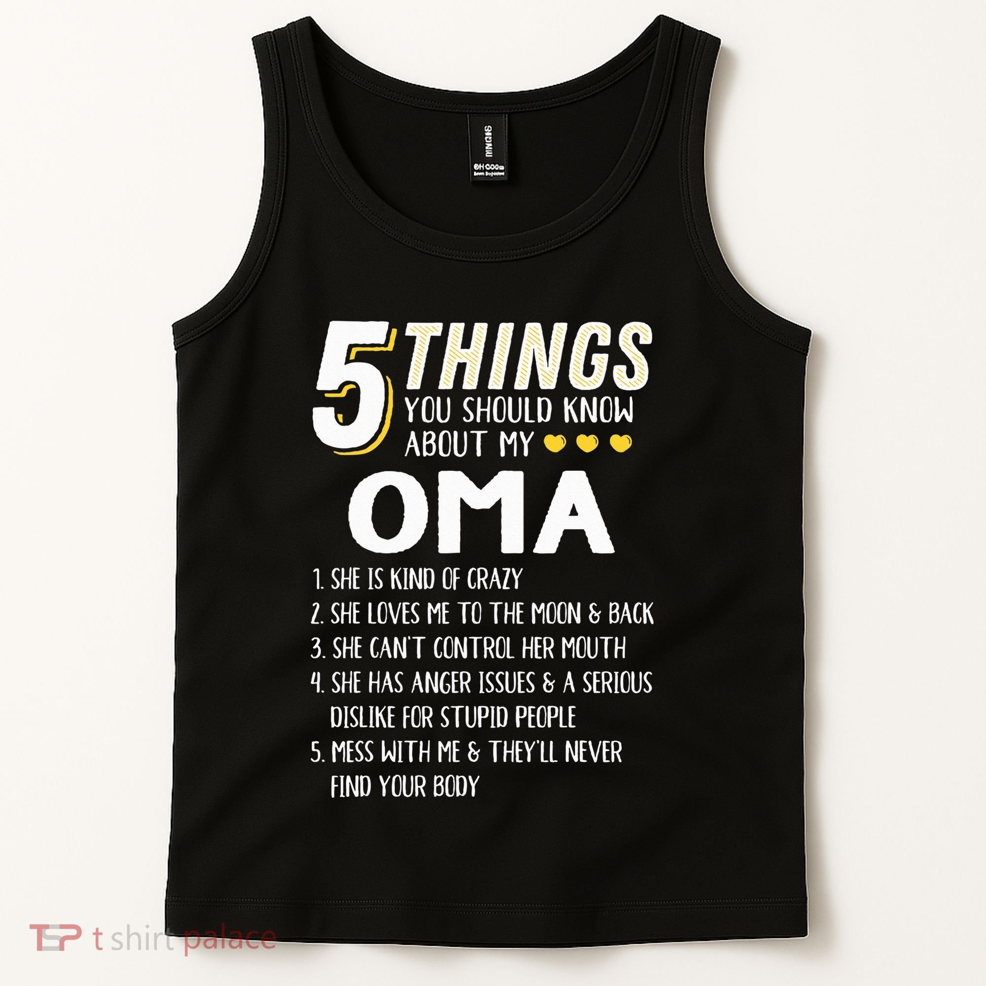 5 Things Grandma Oma Gift Idea Tank Top
