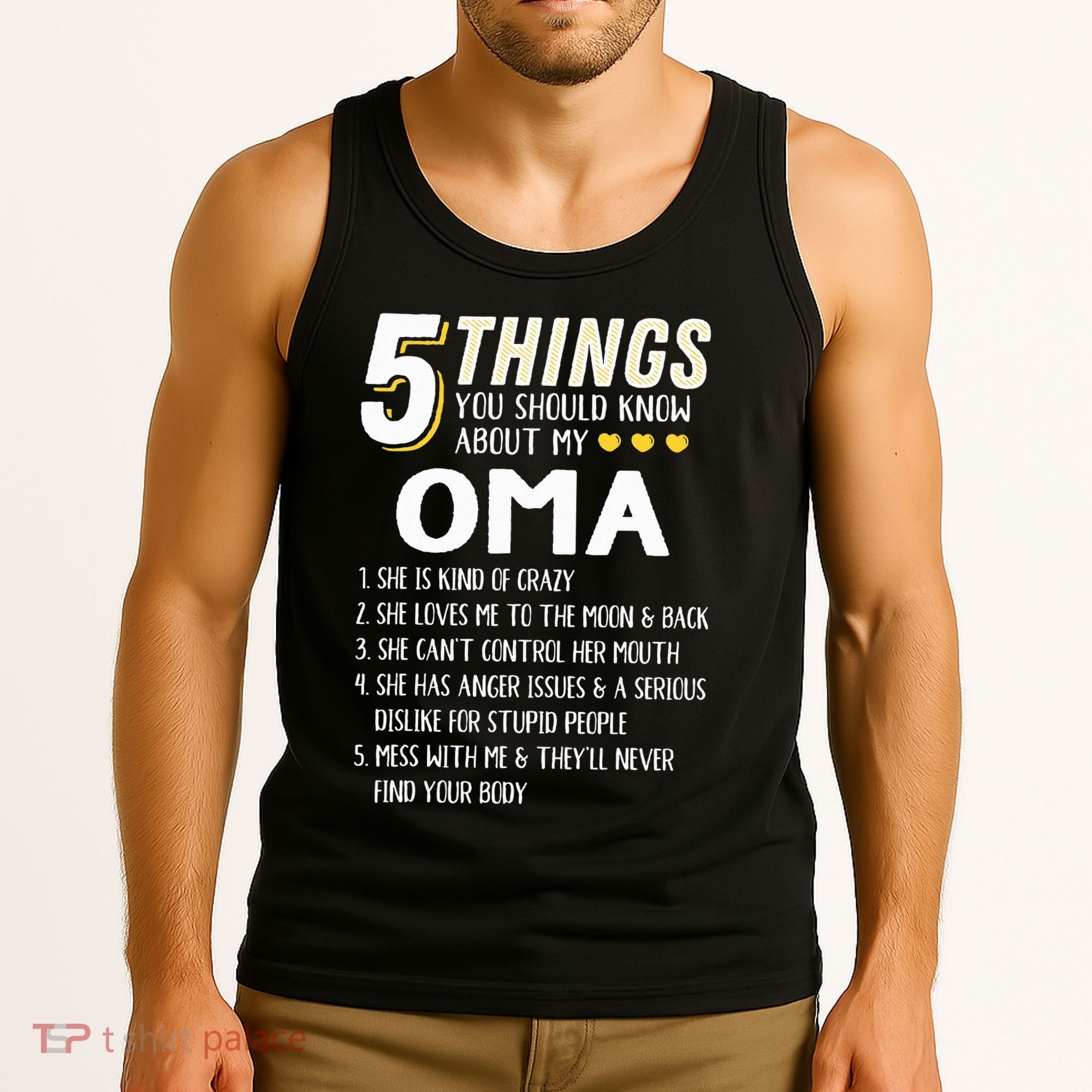 5 Things Grandma Oma Gift Idea Tank Top