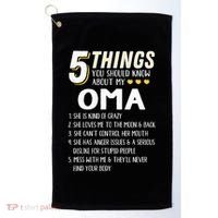 5 Things Grandma Oma Gift Idea Golf Towel thumb 0