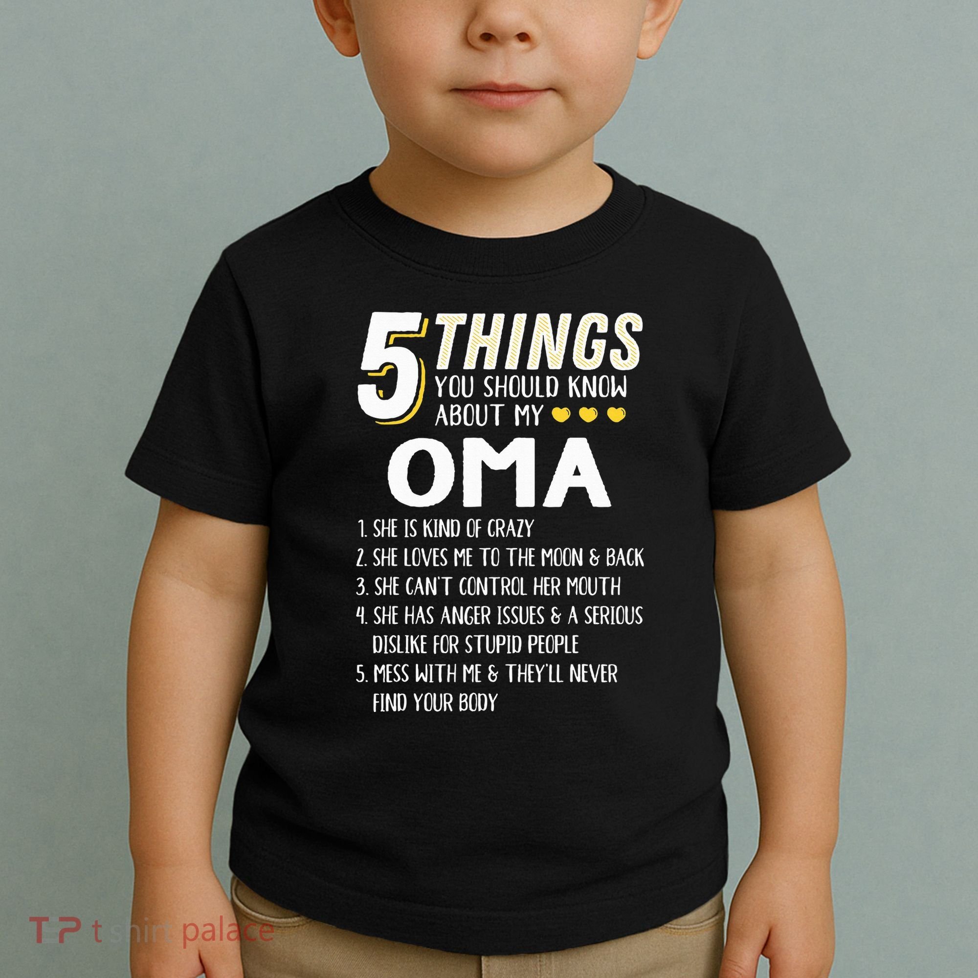 5 Things Grandma Oma Gift Idea Toddler T-Shirt