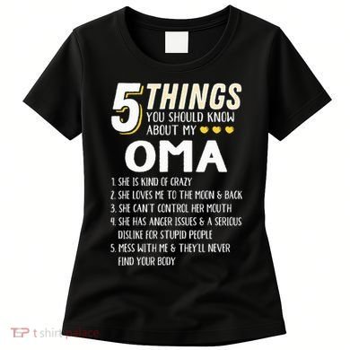5 Things Grandma Oma Gift Idea Women's T-Shirt
