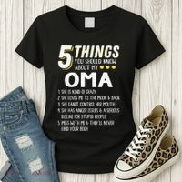 5 Things Grandma Oma Gift Idea Women's T-Shirt thumb 3