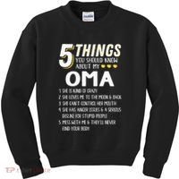 5 Things Grandma Oma Gift Idea Kids Sweatshirt thumb 0