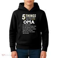 5 Things Grandma Oma Gift Idea Kids Hoodie thumb 4