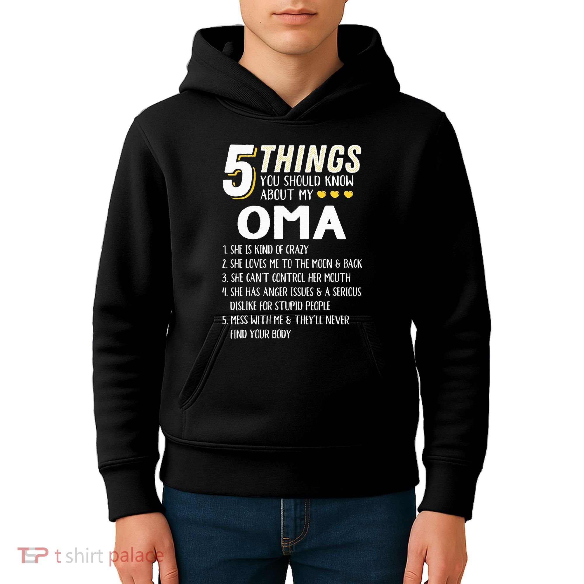 5 Things Grandma Oma Gift Idea Kids Hoodie