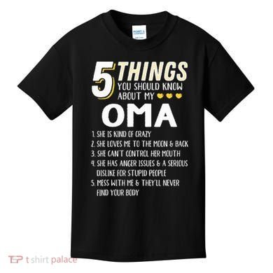5 Things Grandma Oma Gift Idea Kids T-Shirt