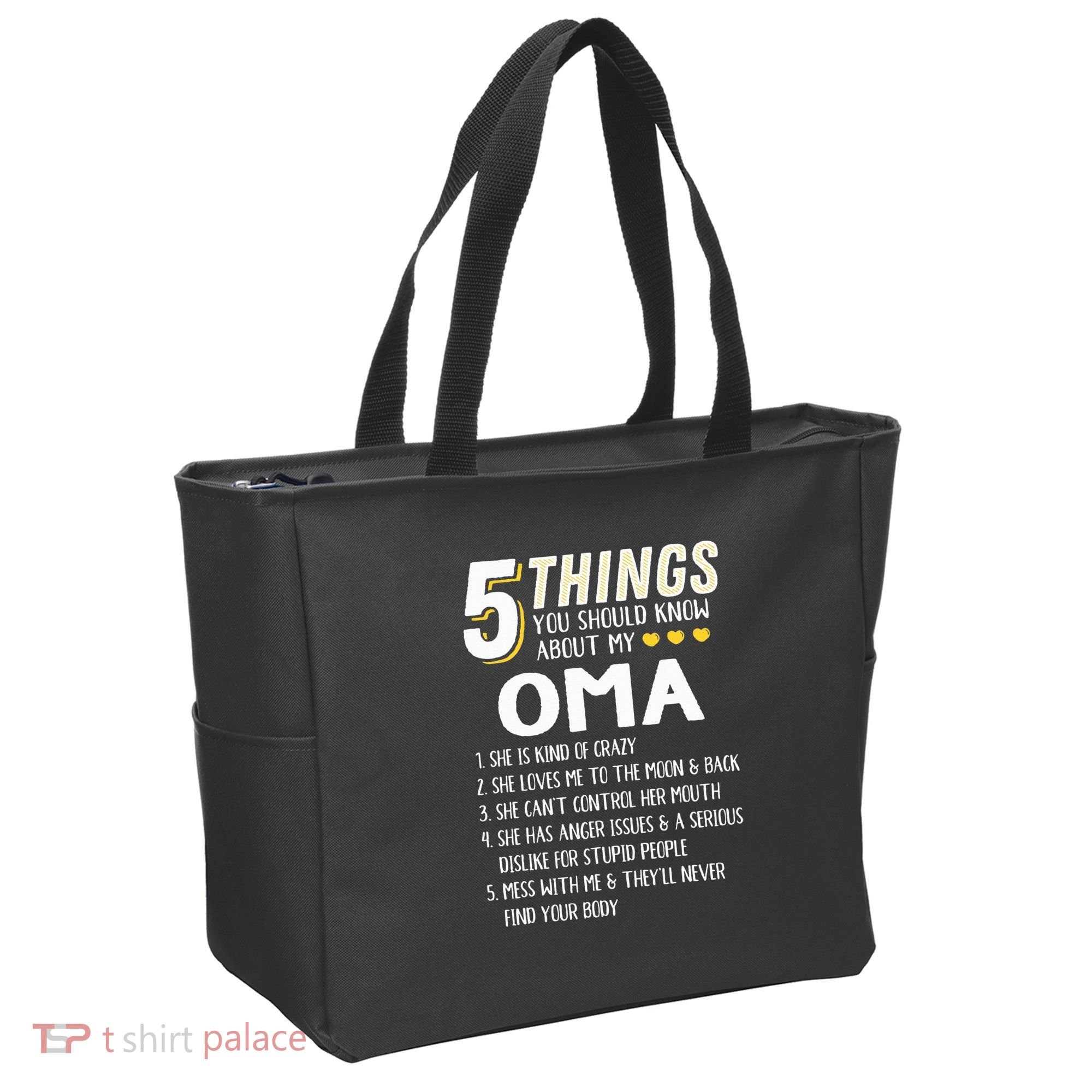 5 Things Grandma Oma Gift Idea Tote Bag