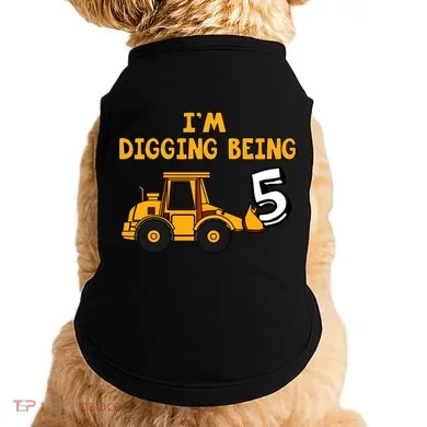 5th Birthday I'm Digging Being Five Doggie Tank
