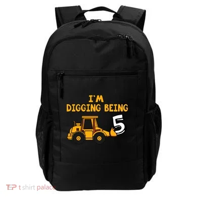 5th Birthday I'm Digging Being Five Backpack