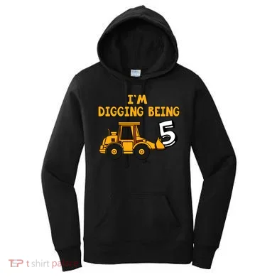 5th Birthday I'm Digging Being Five Women's Hoodie