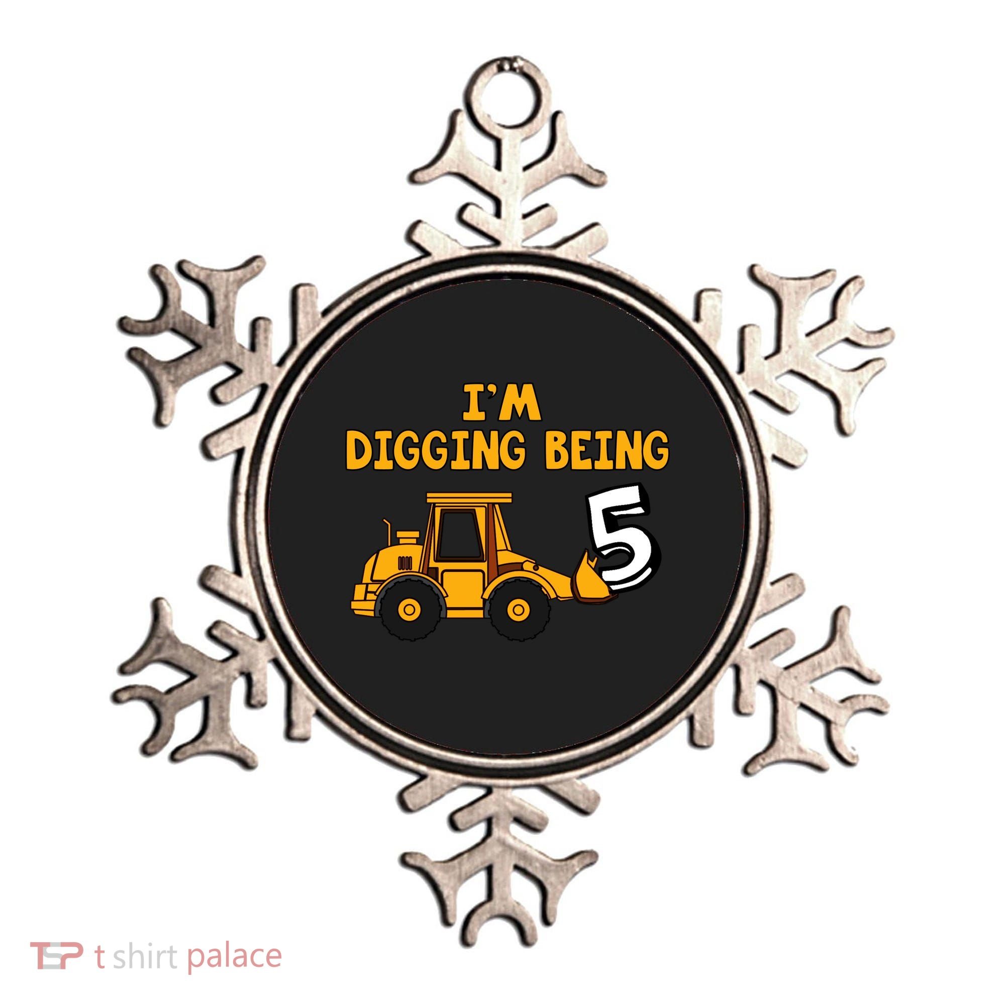 5th Birthday I'm Digging Being Five Ornament