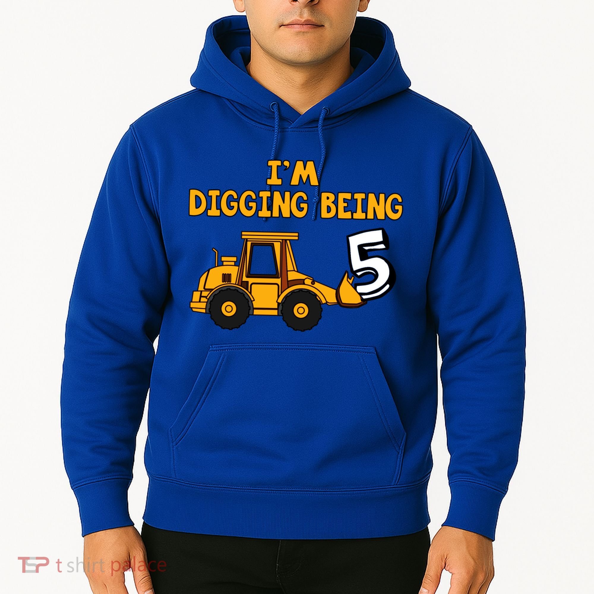 5th Birthday I'm Digging Being Five Hoodie