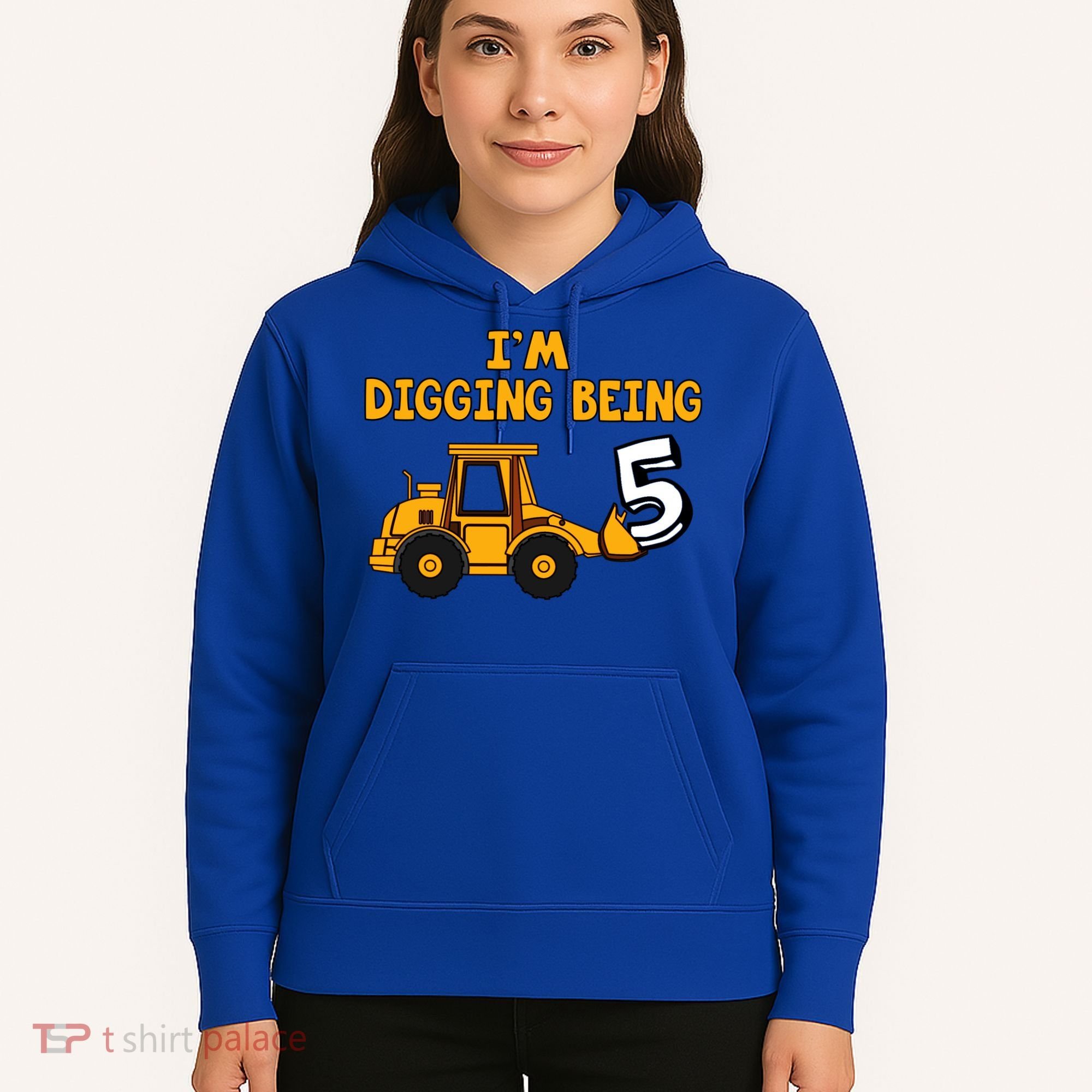 5th Birthday I'm Digging Being Five Hoodie