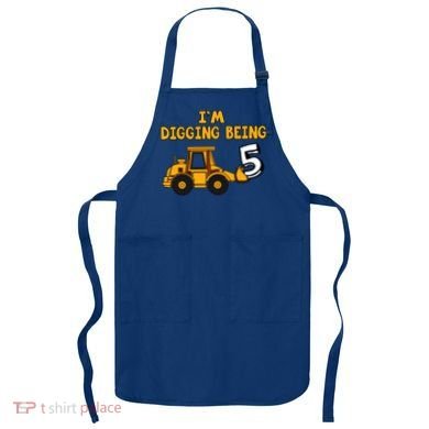 5th Birthday I'm Digging Being Five Apron