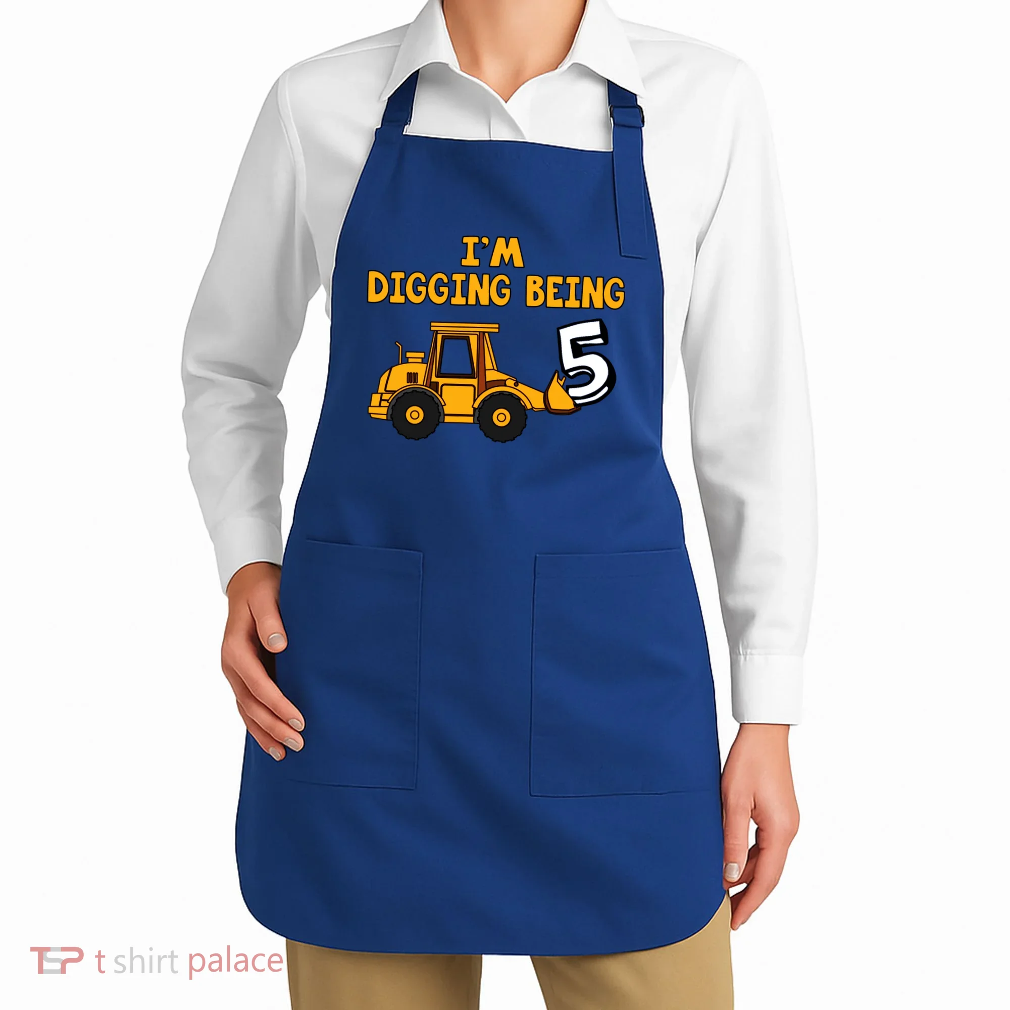 5th Birthday I'm Digging Being Five Apron