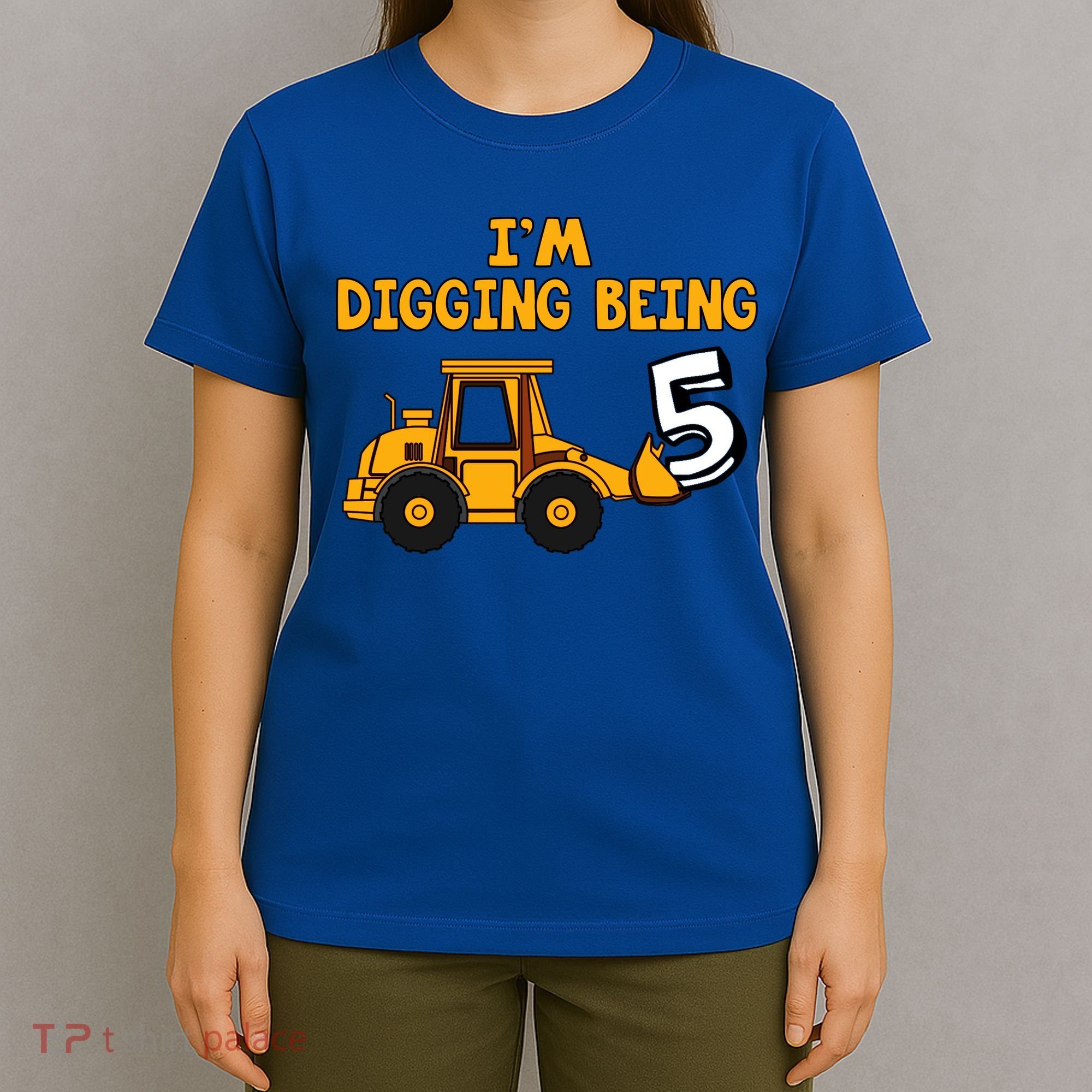 5th Birthday I'm Digging Being Five T-Shirt