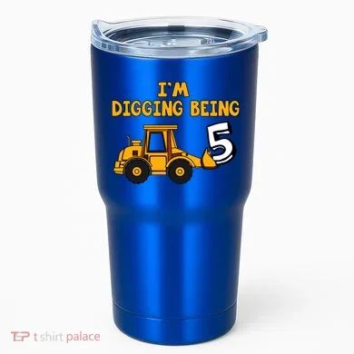 5th Birthday I'm Digging Being Five Tumbler