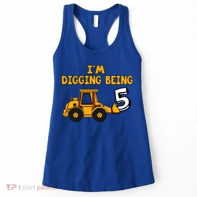 5th Birthday I'm Digging Being Five Women's Tank Top