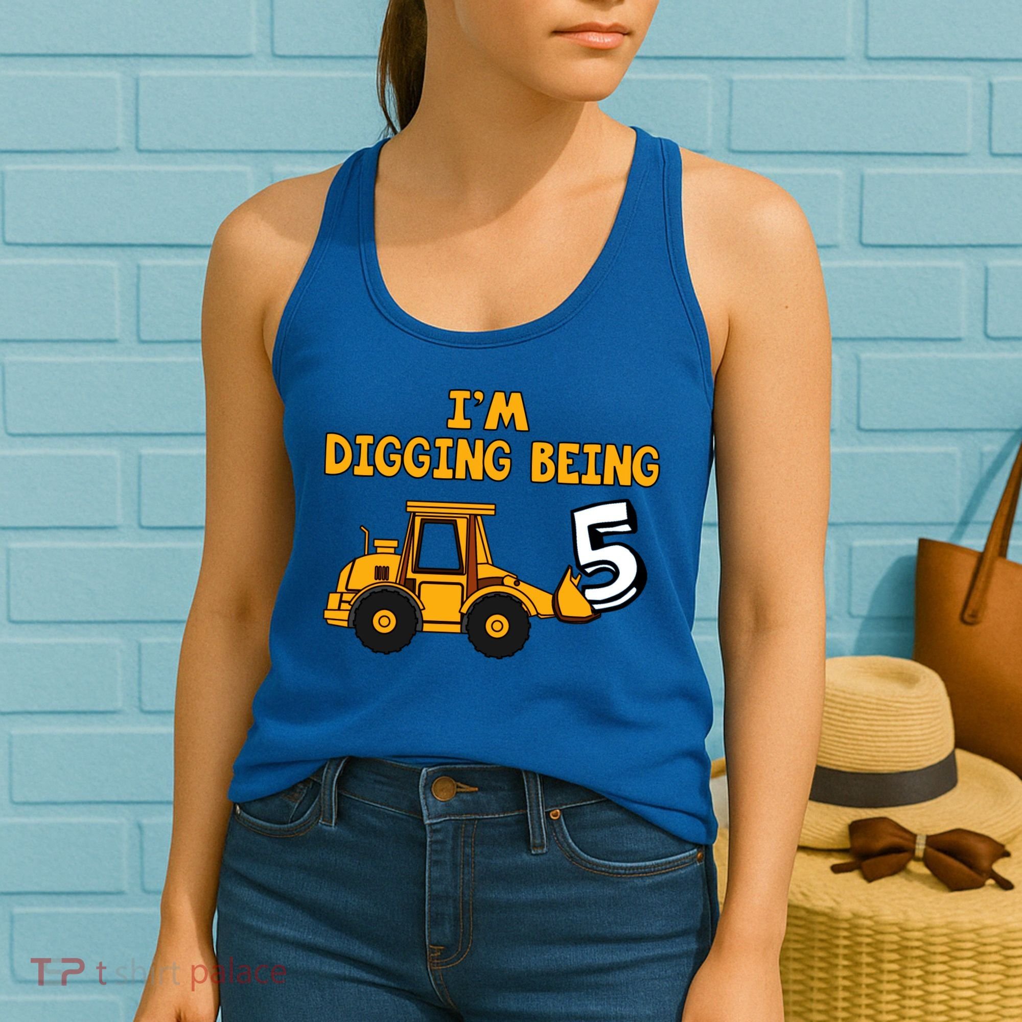 5th Birthday I'm Digging Being Five Women's Tank Top