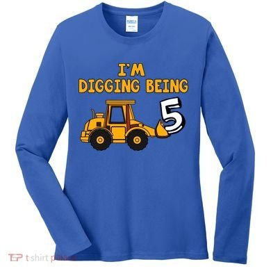 5th Birthday I'm Digging Being Five Women's Long Sleeve Shirt